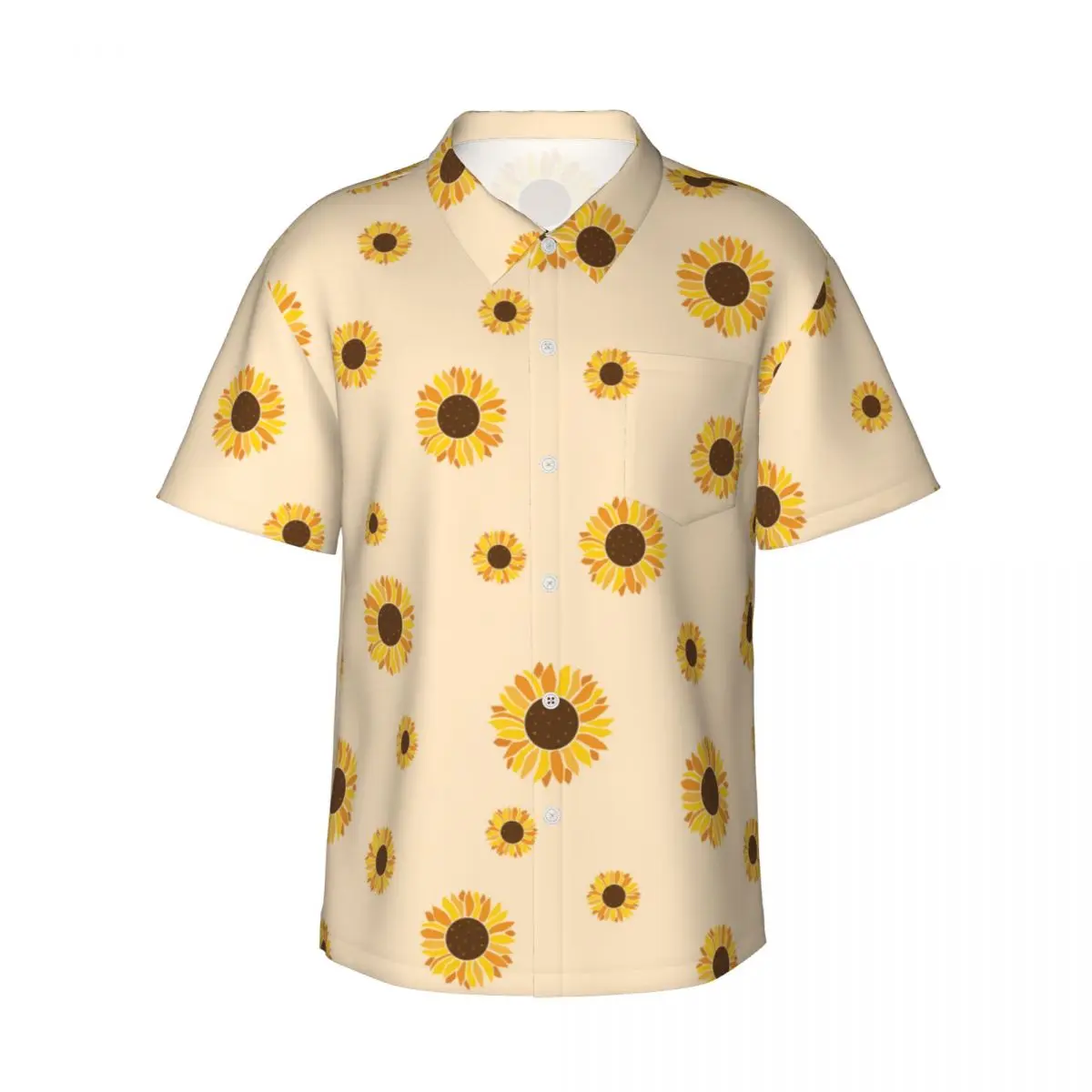 

Sunflowers 3d Print Hawaiian Shirt Men Clothes Loose Breathable Men's Shirts Summer Male Shirt Male Clothes Short Sleeve