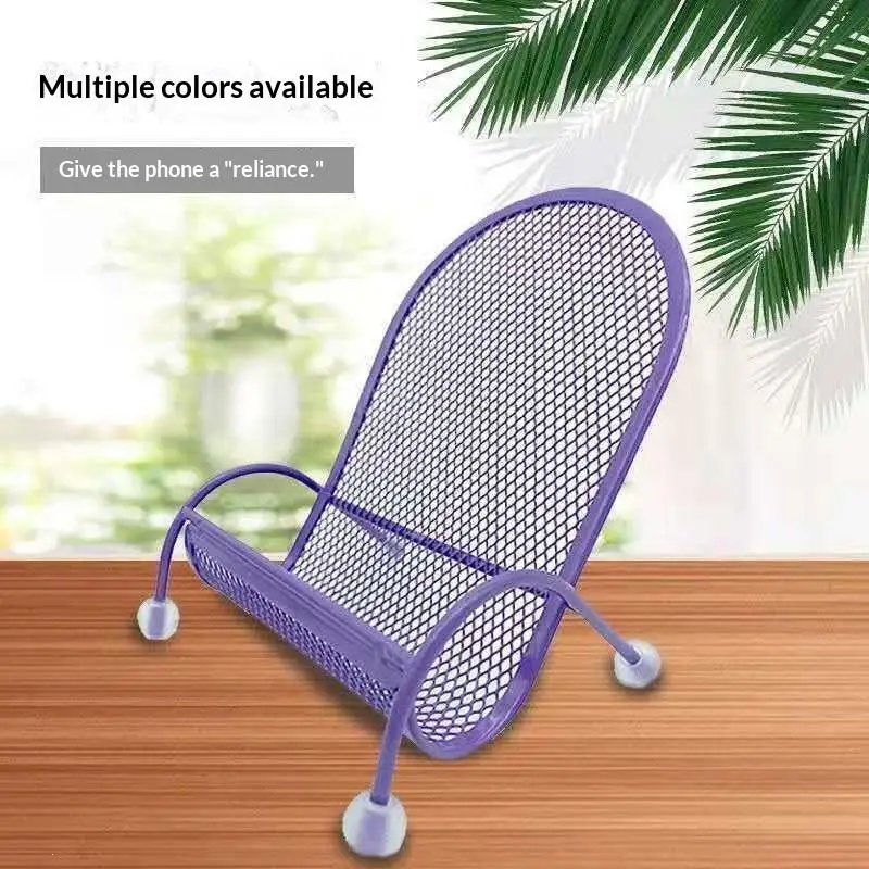 Elegant Wrought Iron Phone Stand with Heavy Duty Base and Ergonomic Design