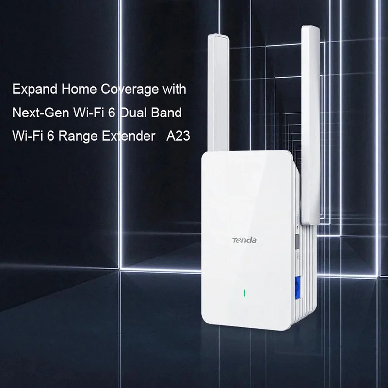 Tenda A23 Ripetitore WiFi 6 AX1500, Wifi Extender Dual-Band, Gigabit (q0A)