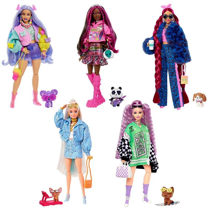 

Barbie New Trendy Series Doll Toys with Dalmation Puppy Fashion Movable Outfit Dolls Collection Social Gifts Birthday Toys GRN27