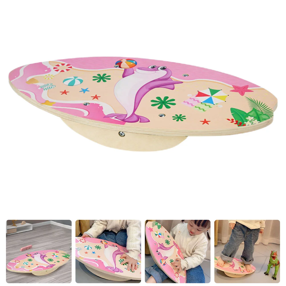

Children's Play Balance Board Beam Kids Toddler Joystick Random Cool Stuff Wood Wooden Plaything Sensory Training Toy