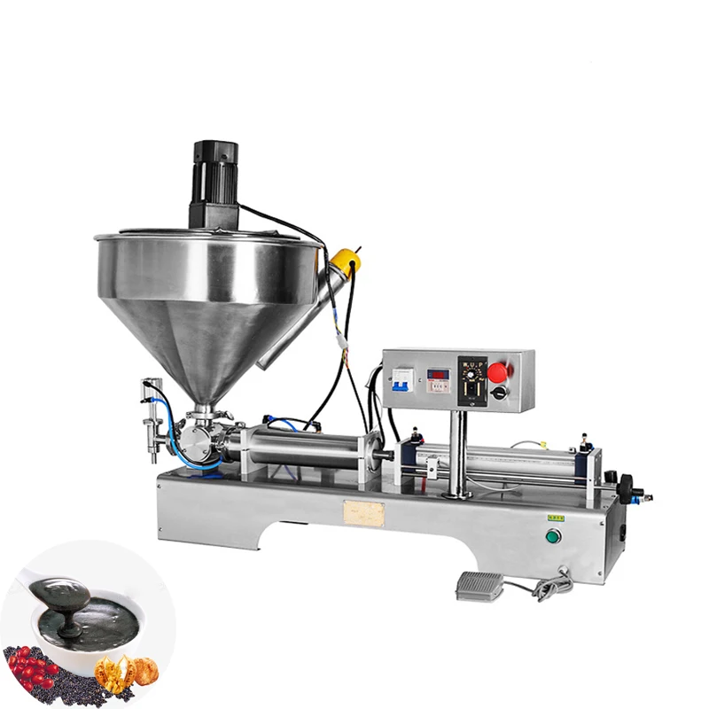 

Multifunctional Thick Paste And Liquid Filling Machine With Stirrer Honey Milk Cola Filling Machine