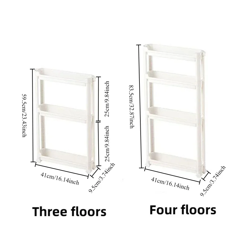 Narrow Storage Rack Behind The Door, Storage Cabinet, Bathroom and Kitchen Storage Rack, Multi-layer Space Saving Storage Rack 4