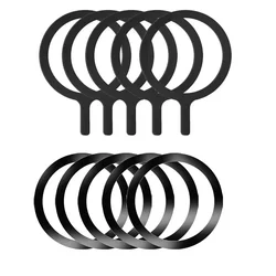 Universal Stainless Steel Magnetic Plate Ring for Wireless Chargers and Car Phone Holders (10PCS Mix B)