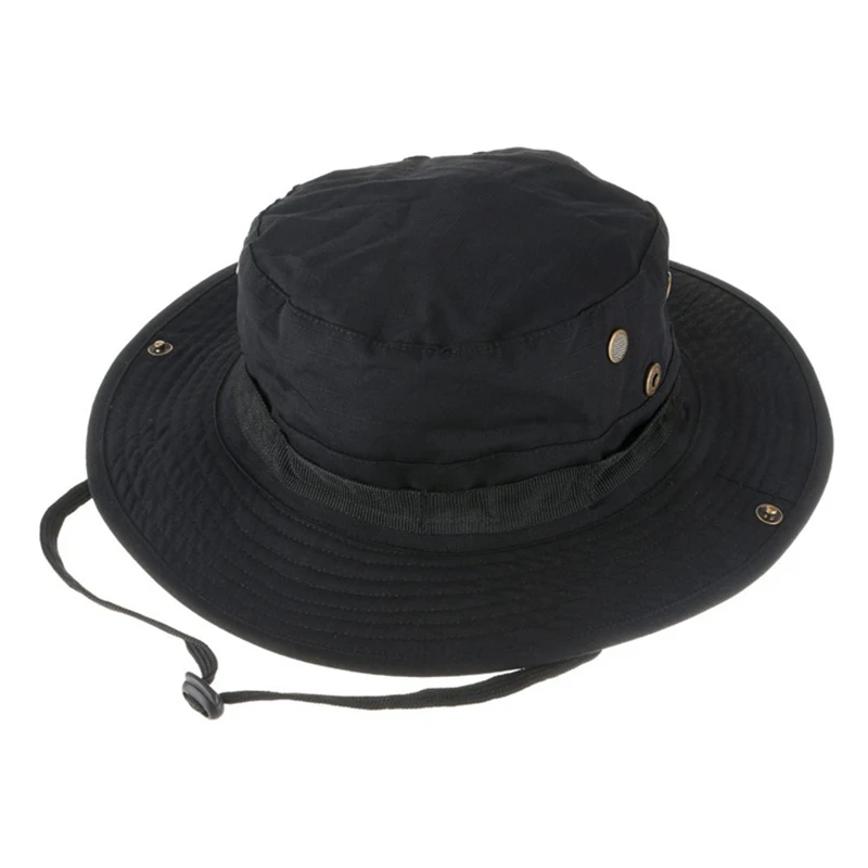 Camouflage Hat Camouflage Hunter Hat Sniper Hidden Jungle Sports Ripstop Combat Caps Wide Brim Bucket Hat Camping Hiking Head Wear