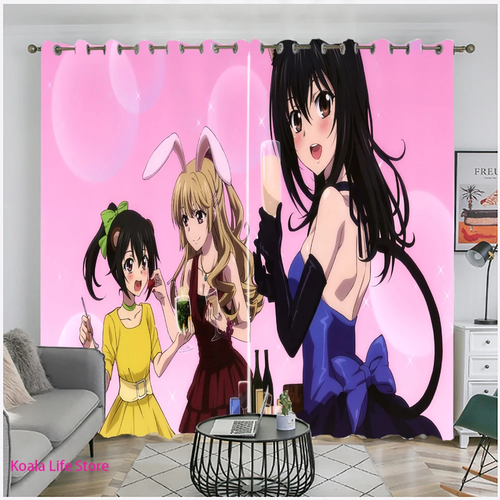 

Cat Girl Blackout Curtains Sword Art Online Cortinas 3D Print Folio/One Piece Merry Christmas Kitchen Curtain For Living Room