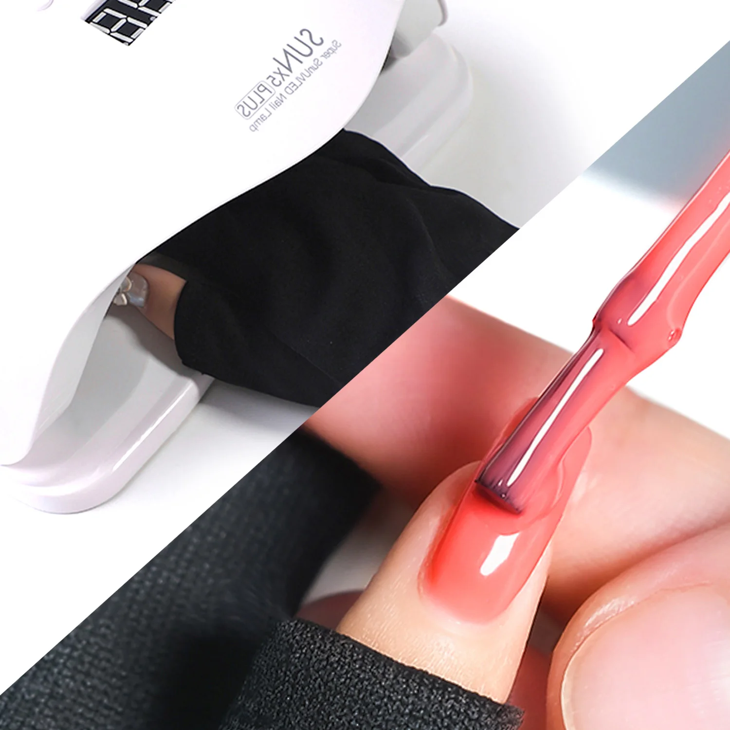 안티 글러브 젤 매니큐어용 전문 보호 장갑 손 보호 네일 아트용 신축성 있는 핑거리스 장갑 가정용 야외용