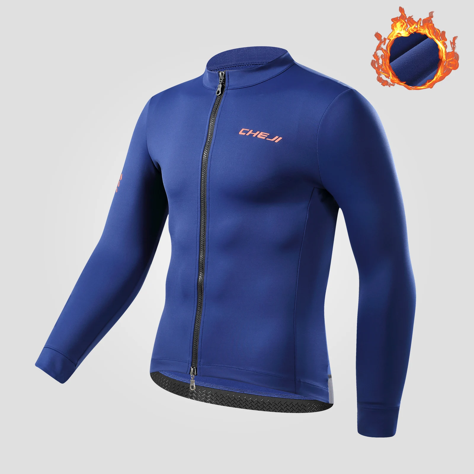 thumbnail image 1 of CHEJI Nuevas camisetas de ciclismo de invierno de manga larga con cremallera completa y plumón de vellón Ropa deportiva para hombre Maillot Ciclismo Hombre 2024, 1 of 5