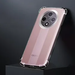 Transparent Anti-Drop Air Bag Phone Case with Soft TPU Bumper and Lens Protection for OPPO A3 Pro 5G (Clear)