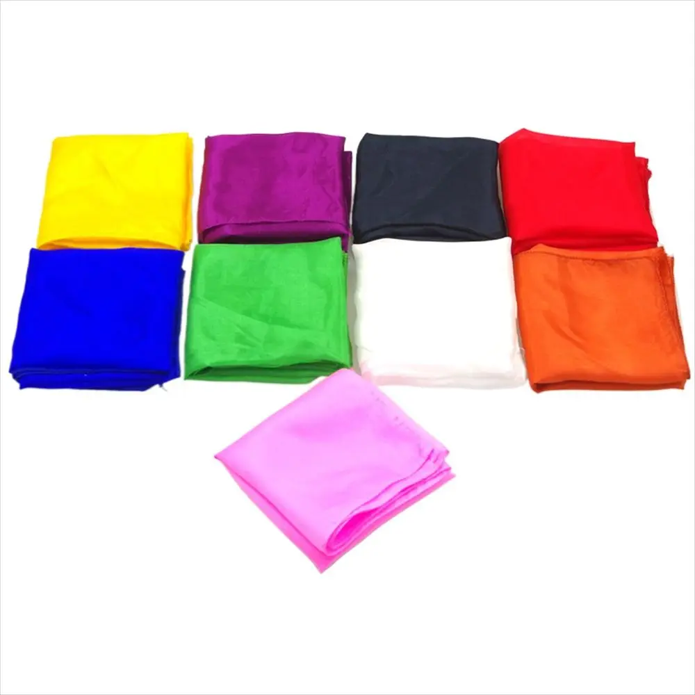 30*30cm Colorful Silk Scarf Magic Tricks Learning & Education Magic Silk for Close Up Magic Prop 45* 45 cm 3