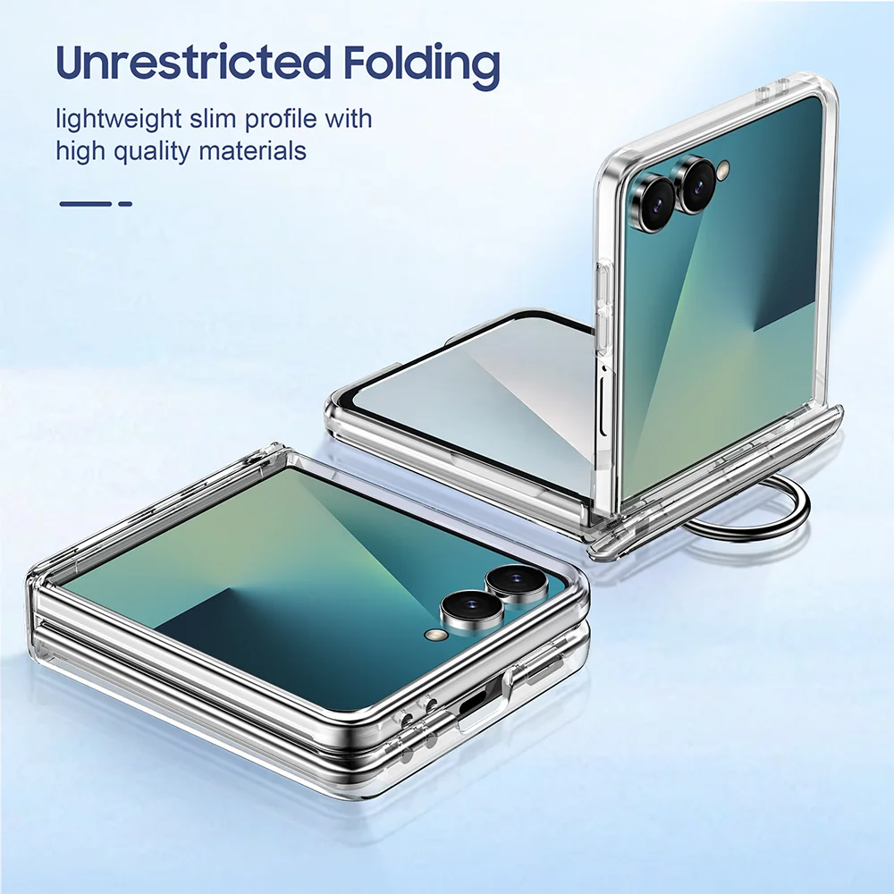 Luxury Slim Wallet Clip Phone Case with Card Slot and Finger Ring – Shockproof Cover