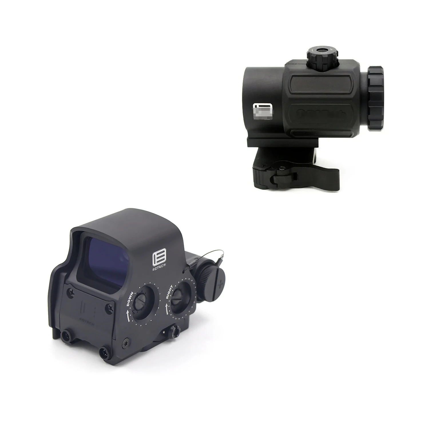 

558 Red Dot G33 3X Magnifier Airsoft with Switch to Side Quick Detachable QD Mount Hunting Sight Fast Aiming Precise Shooting
