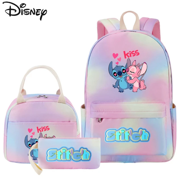 3PCS Stitch Children Backpack Bookbag School Backpack with Pencil