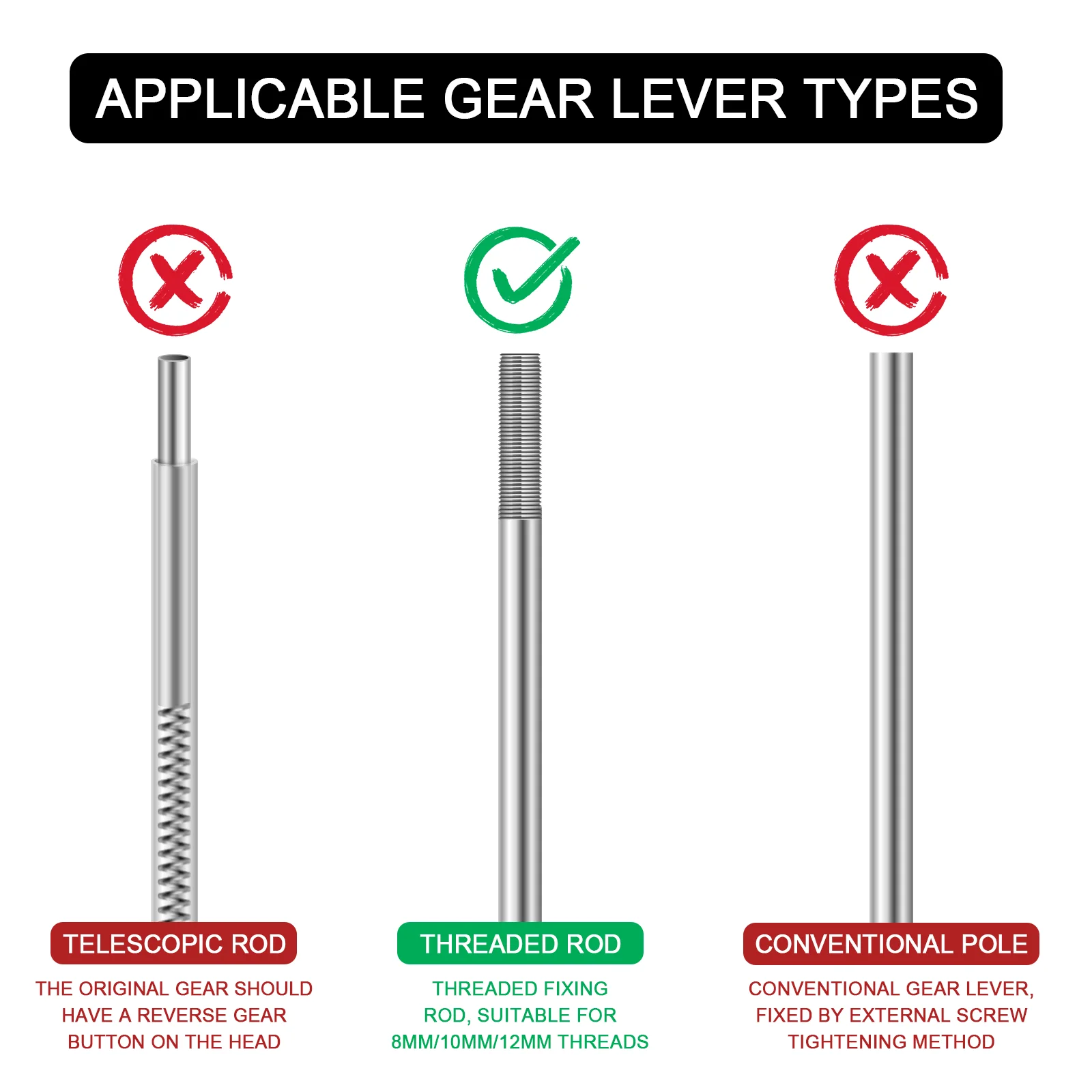 Crystal Gear Shift, Suitable For Kia/Toyota/Lexus/Mitsubishi/Volkswagen/Mazda/Su