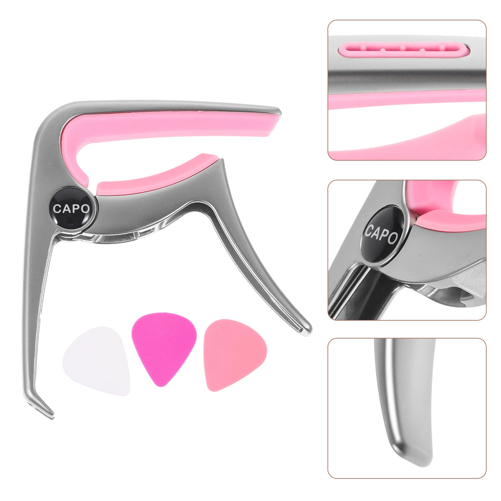 

Guitar Capo Electronic Tuner Electric Acoustic for Classical Capos Ukulele Strap No Drill Part