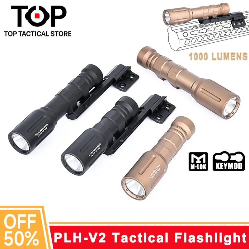 

WADSN Airsoft Tactical PLH-V2 PLHV2 Hunting Weapon Flashlight 1000 lumens High Power Scout Light PL350 PDW350 LED Pistol Lamp
