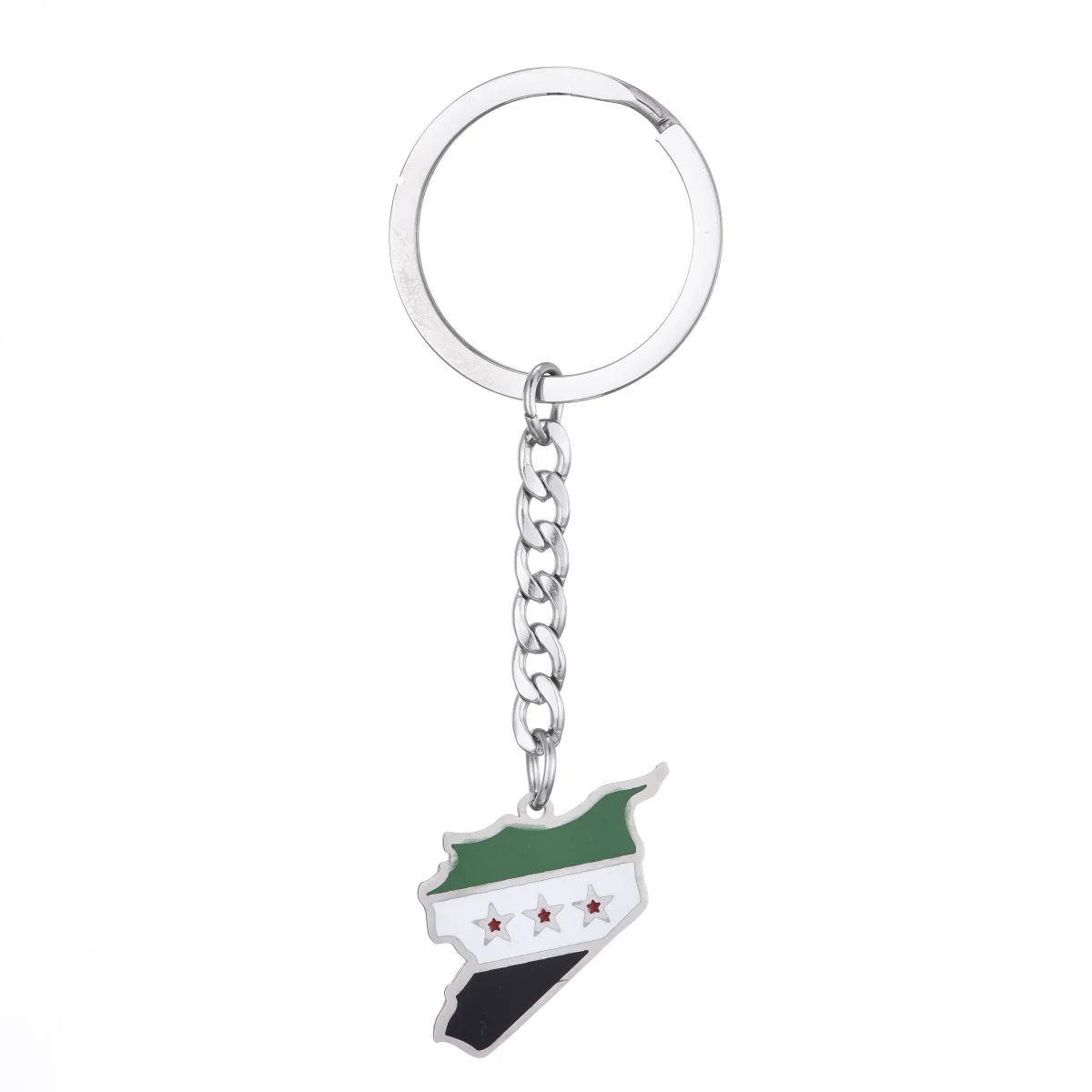Syria Map With Flag Keychain Jewelry Syria Map Jewelry 6