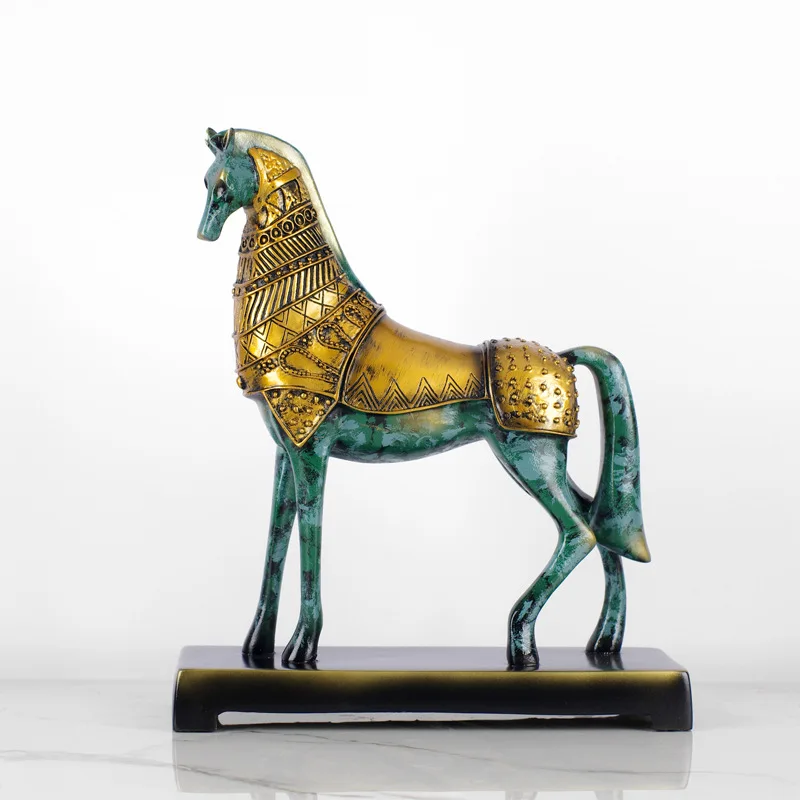 

American-style Warhorse Home Decoration Ornaments European-style Crafts Modern Study Office Desktop Furnishings