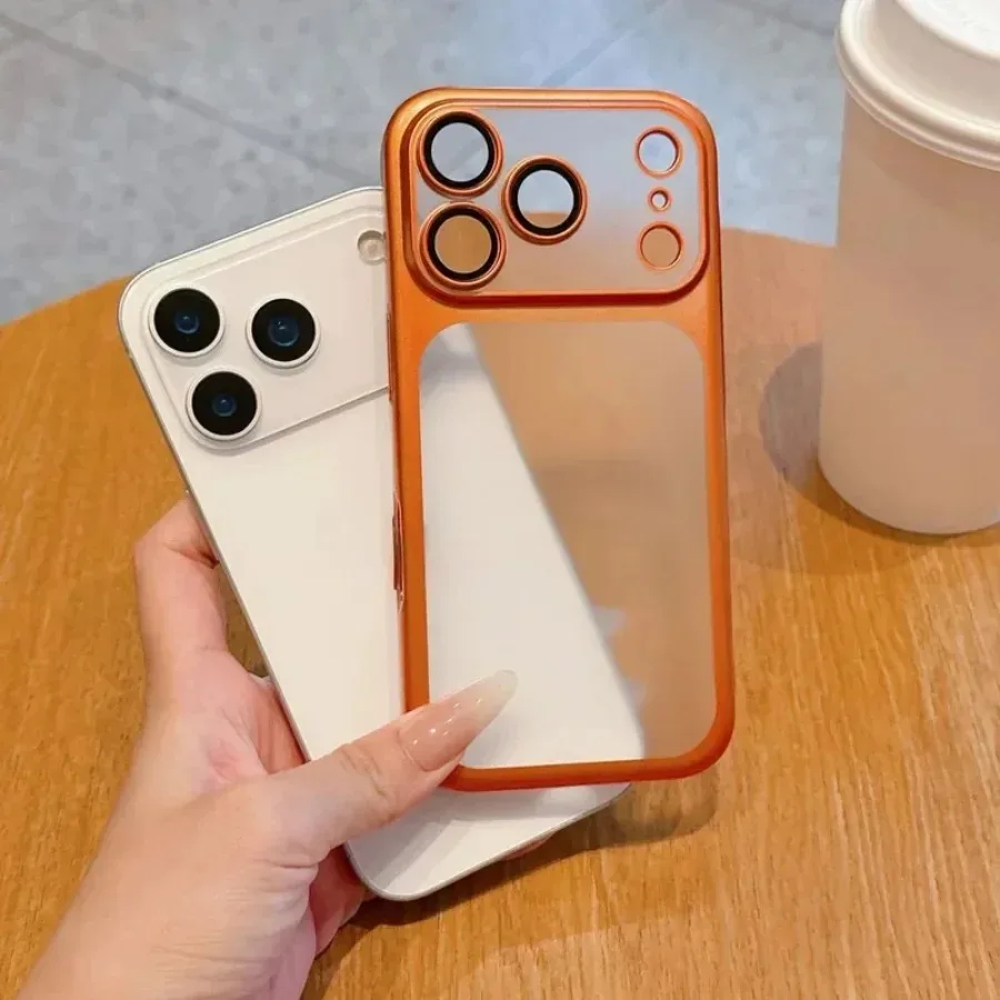 Frosted Matte Ultra Slim Phone Case with Camera Protection & Shockproof Hard PC Plating Cover