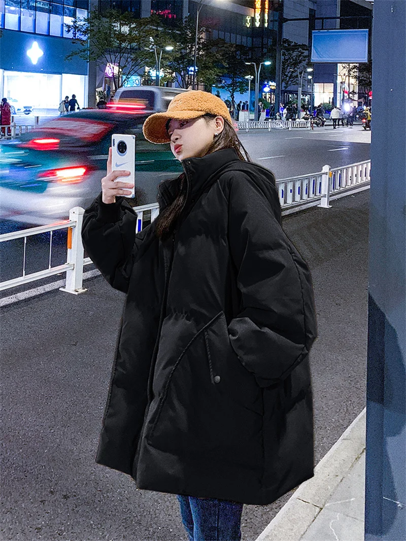 

Women's Hooded Thick Cotton Jacket Winter New Korean Version Loose And Versatile Fashion High-end Bread Clothing Trend Commuting