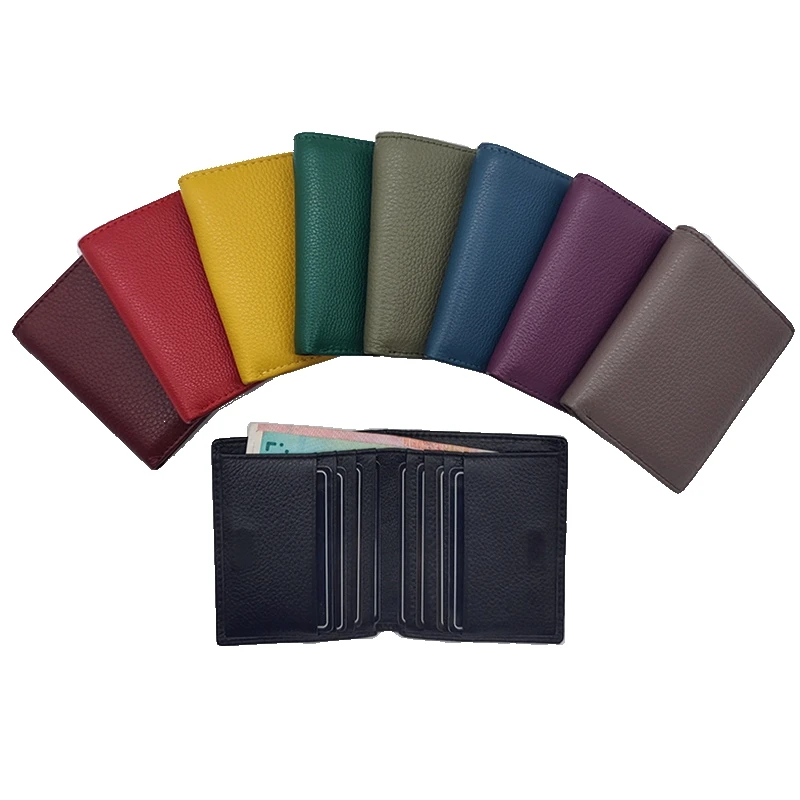9 Colors Women Purses Mens Unisex Classic Simple Slim Bil Fold Short Wallet Solid ID Card Holders Small Compact Wallet Purse