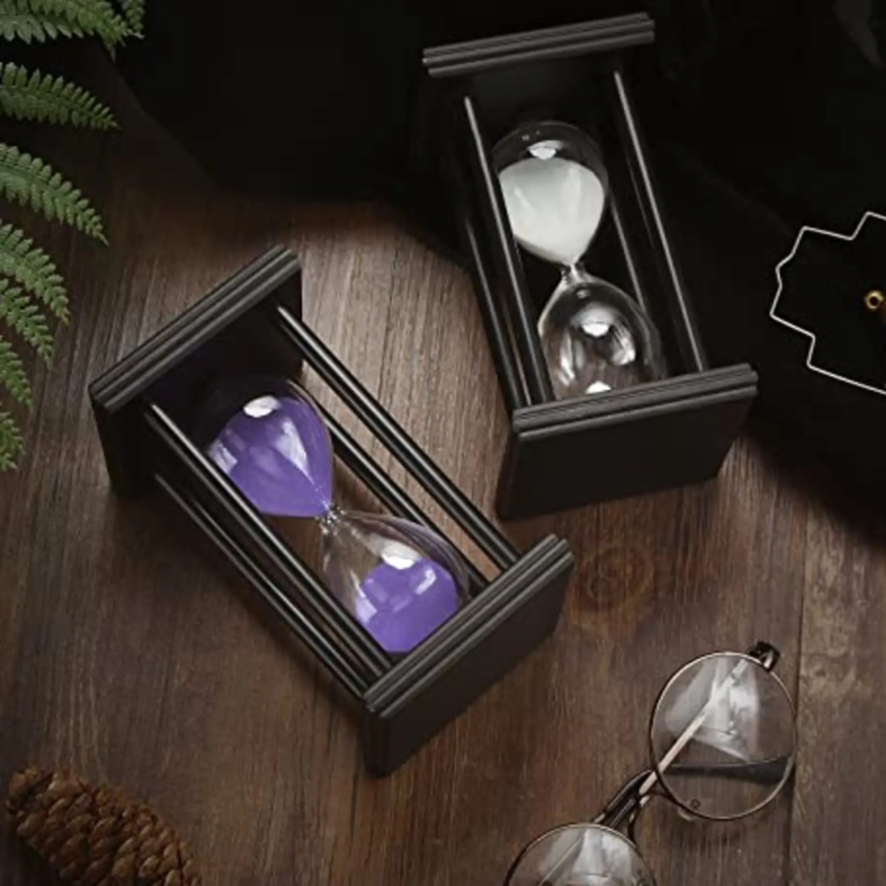 Wooden Hourglass Sand Timer 5/10/15/20/25/30 Minutes Modern Sandglass Gift Tea Clock Timers Kitchen Home Decoration Sand Clock