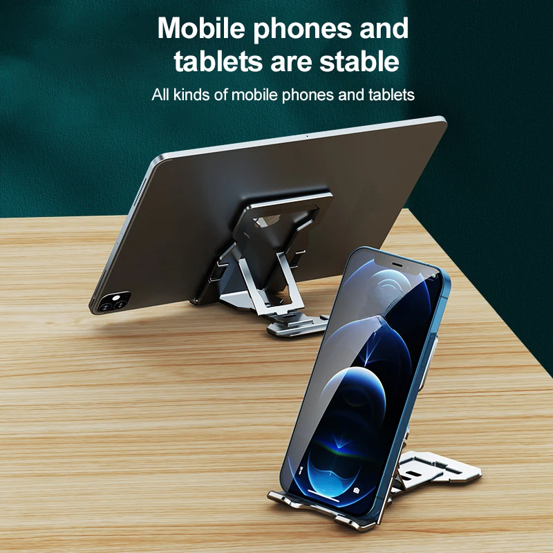 Aluminium Alloy Mobile Phone Tablet Dual-Purpose Stand Lazy Live Lift Folding Desktop Mobile Phone Tablet Cooling Stand Non-slip