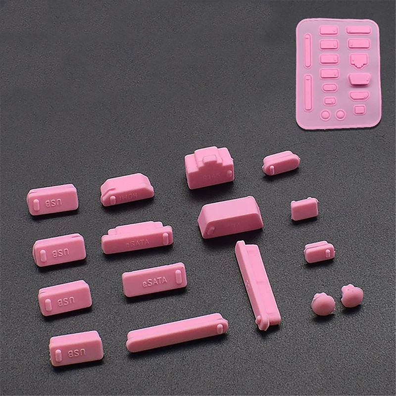16Pcs 실리콘 마이크로 USB 캡 포트 커버 데스크탑 PC 노트북에 대 한 안티 먼지 수호자 스 토퍼 소켓 Protecor 액세서리