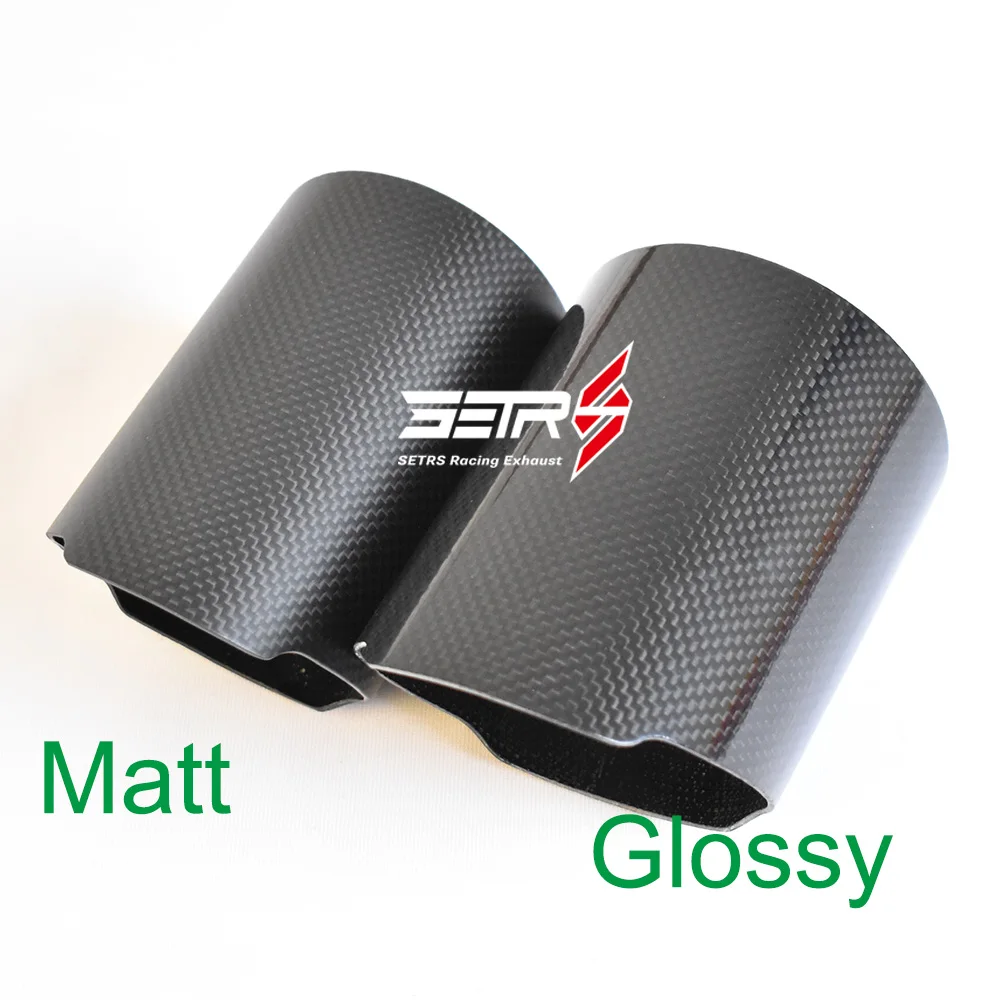 1PC Car Universal Straight Flange Carbon Fiber Exhaust Tip Cover Exhaust Muffler Pipe Tip case carbon fiber housing