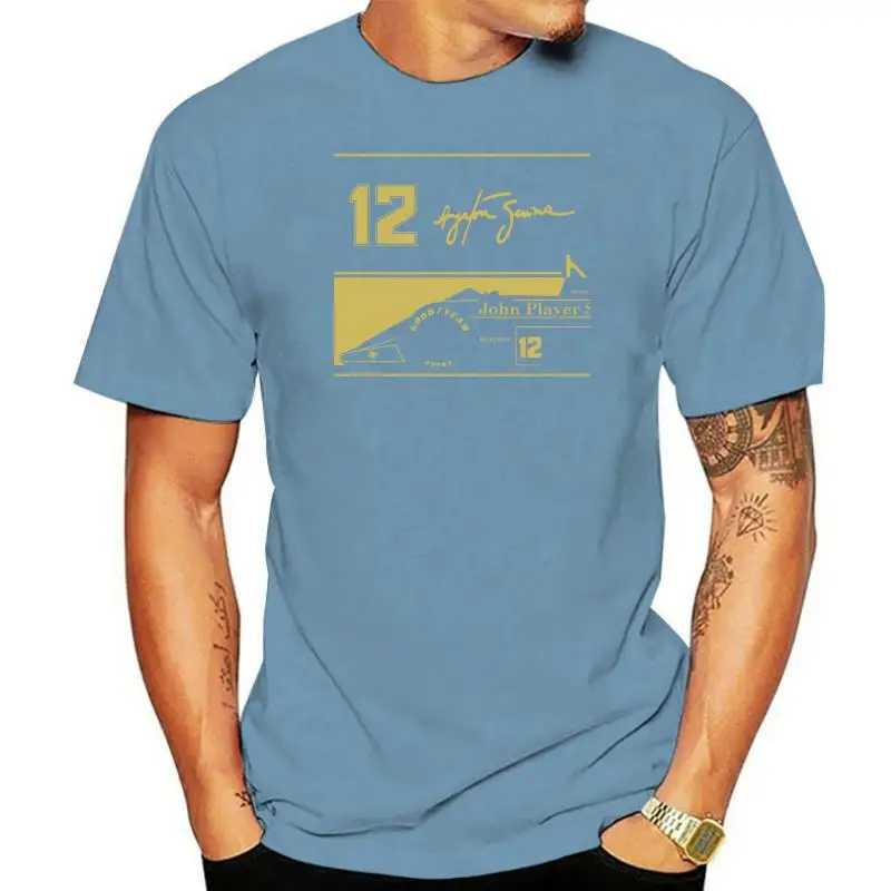 2022 New Fashion Casual Shirt Per Uomo Novità Girocollo Top Ayrton Senna Jps Tribute Shirt 12 Camicie Alla Rinfusa