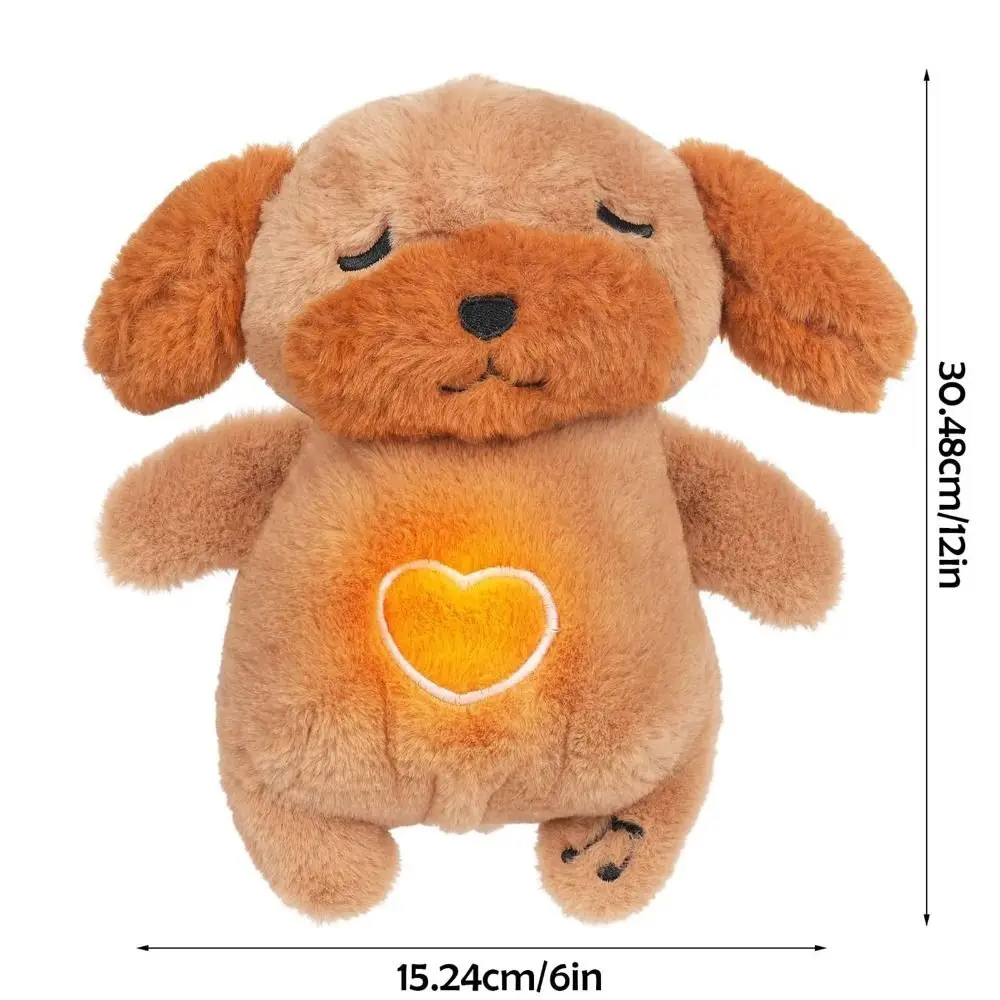 with Breathing Movement Soothing Sleeping Toy Baby Rattle and Teething Toy with Music Musical Stuffed Baby Doll
