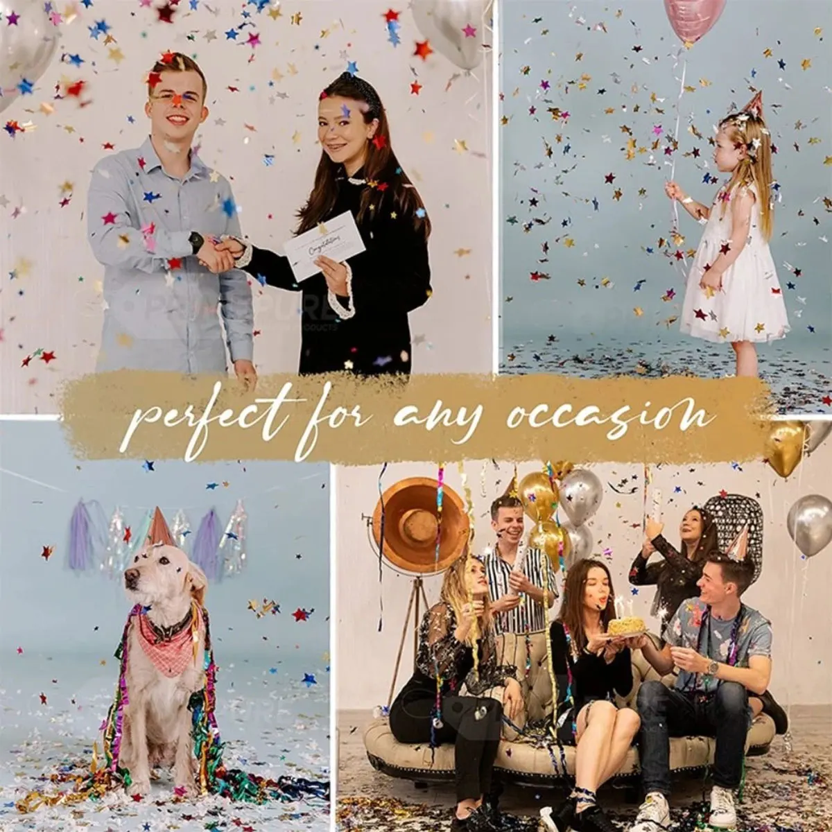 Fireworks Inflatable Confetti Gun Poppers Confetti Shooter Handheld Cannon 10/20/30 Pcs Multicolor Inflatable Toy hand throw confetti poppers,party decorations