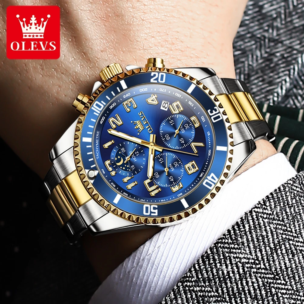 olevs watch 2926 original gold mens watch multifunctional chronograph quartz watch waterproof moon phase watches box gifts OLEVS Watch 2926 Original Gold Mens Watch Multifunctional Chronograph Quartz Watch Waterproof Moon Phase Watches Box Gifts 3