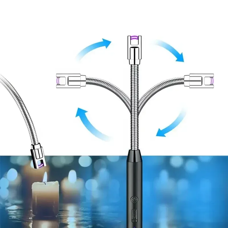 Electric Arc Igniter Rechargeable Usb Lighter No Oil No Open Flame Pulse Igniter 360&deg; Electric Arc Lighters Stove BBQ Lighter Kitchen Lighters Gifts