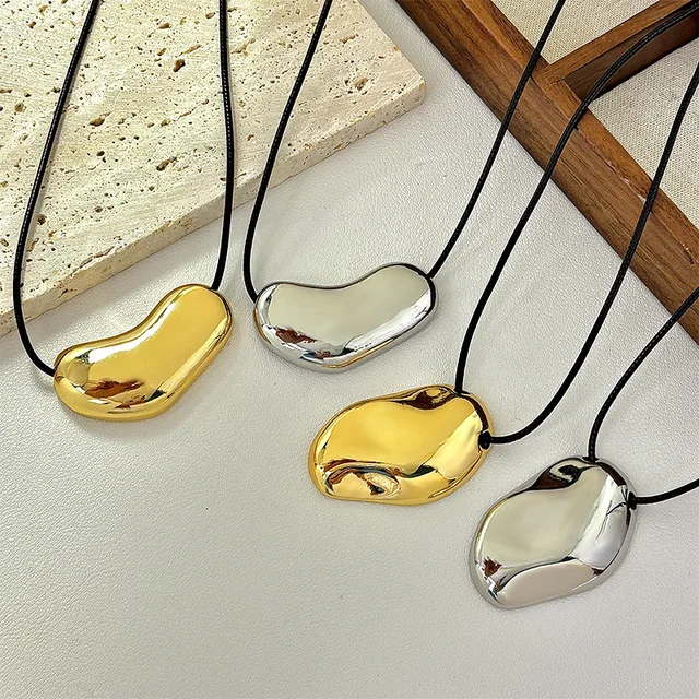 Pendentifs géométriques irréguliers, chaîne de pull longue horizontale et verticale haut de gamme, collier pour femmes, bijoux à la mode 1