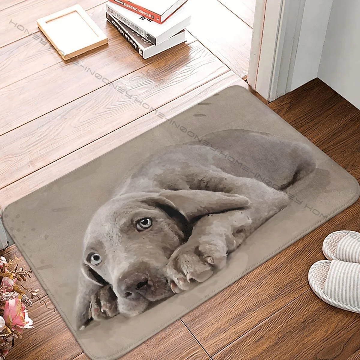 

Dog Bathroom Mat Weimaraner Puppy Doormat Kitchen Carpet Outdoor Rug Home Decor