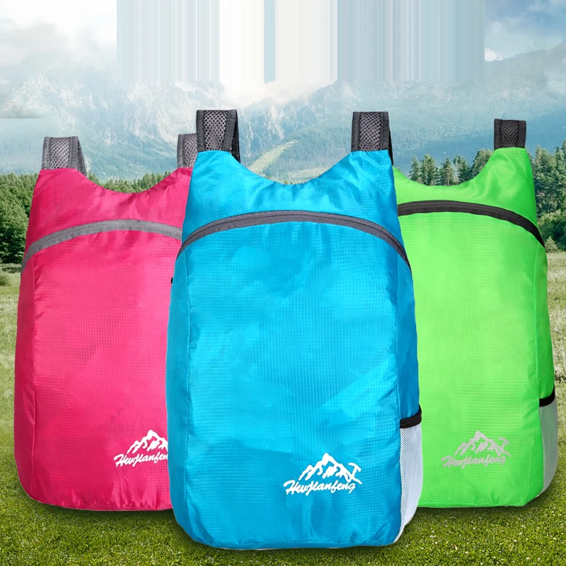 Ultra lightweight foldable backpack - a compact travel backpack suitable for hiking, gym, and commuting - outdoor adventure, mul