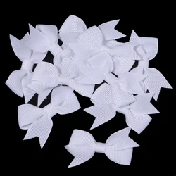 Charming Pink Satin Ribbon Bows - Set of 50 for Crafting and Party Decor (White)