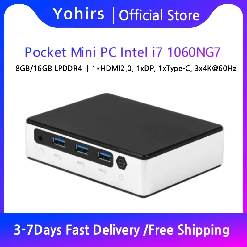 10Th Gen Intel I7 1060 Ng7 I5 1030 Ng7 Mini Computer 16G Ddr4 3200Mhz Hdmi,Dp,Type-C 3*4K Ultra-Compatto Gaming Pocket Pc Wifi