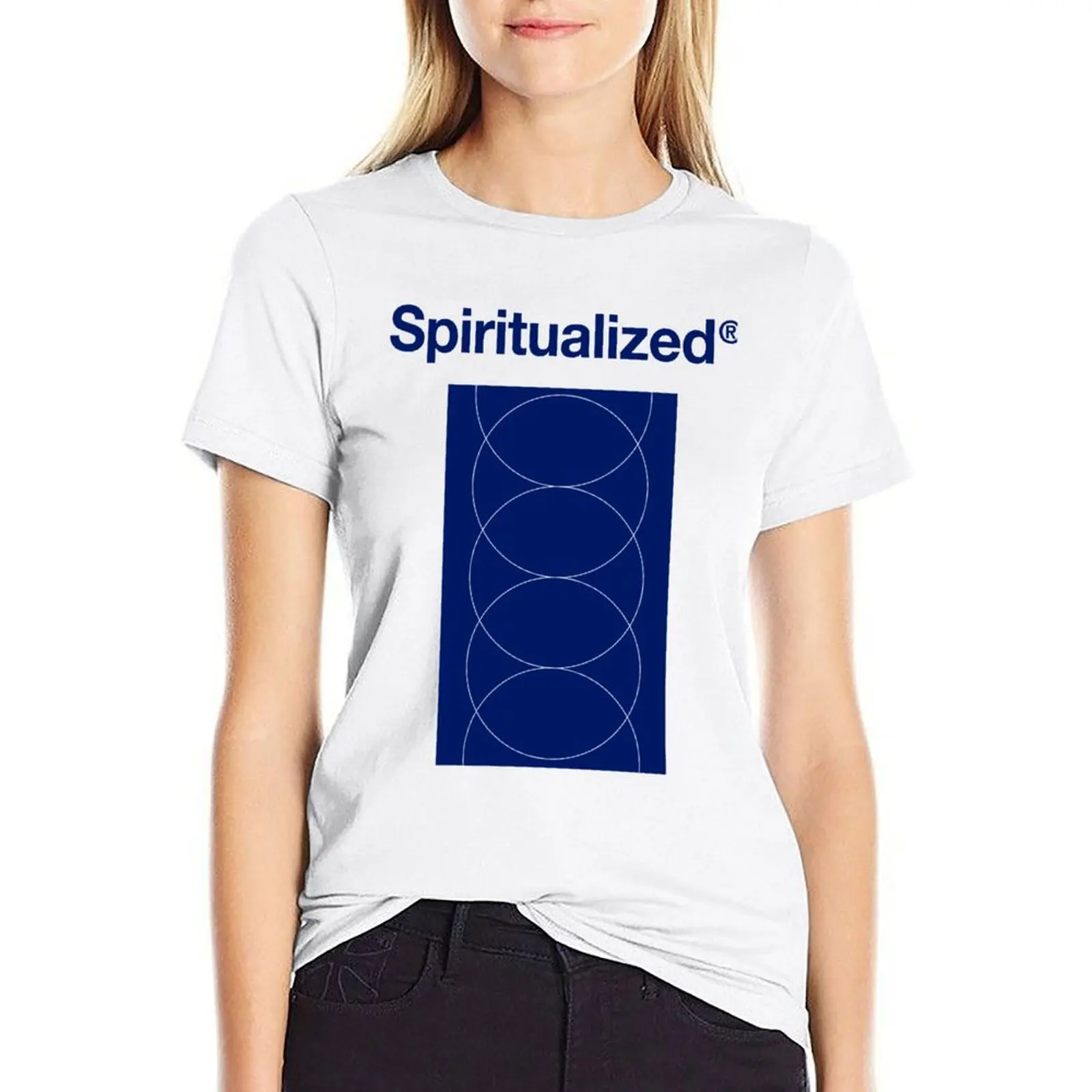 

Spiritualized T-shirt summer clothes graphics summer top white t-shirts for Women