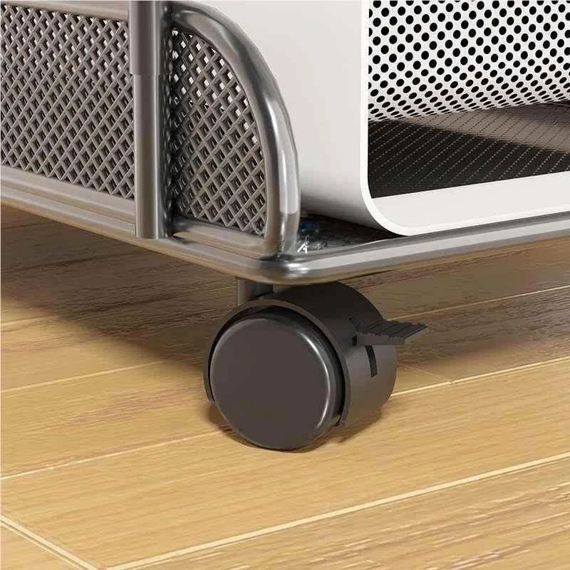 이동식 철제 컴퓨터 메인 박스 스탠드 베이스(바퀴 포함) 2단 데스크탑 PC 케이스 보관 정리대