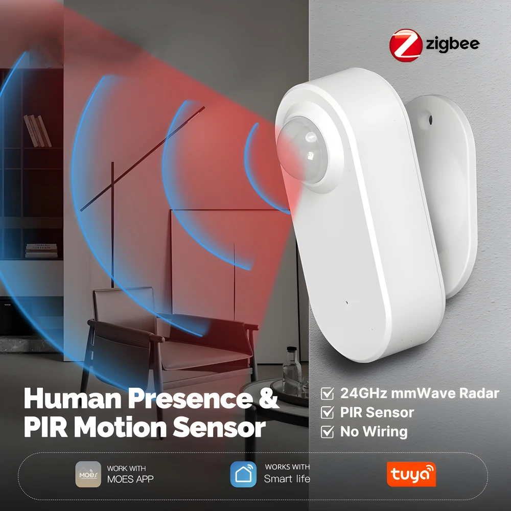Tuya Zigbee Human Motion Sensor Smart Home Human Body Detector thumbnail 3