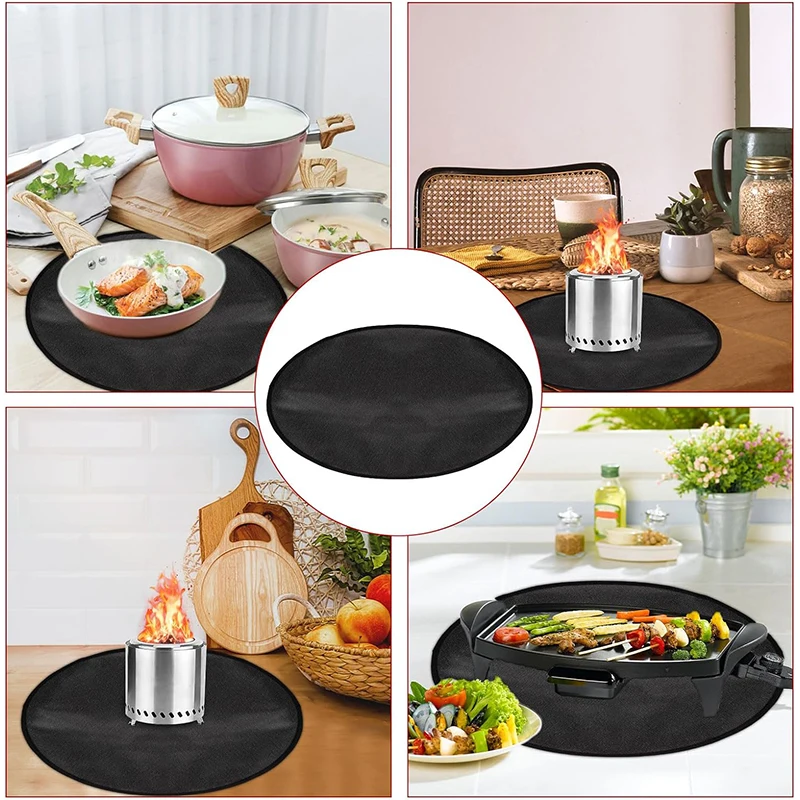 

Kitchen Table Mat Dinning Warmer Pad Home Induction Protective Mat Waterproof Pot Coaster Folding Silicone Pad for BBQ Camping