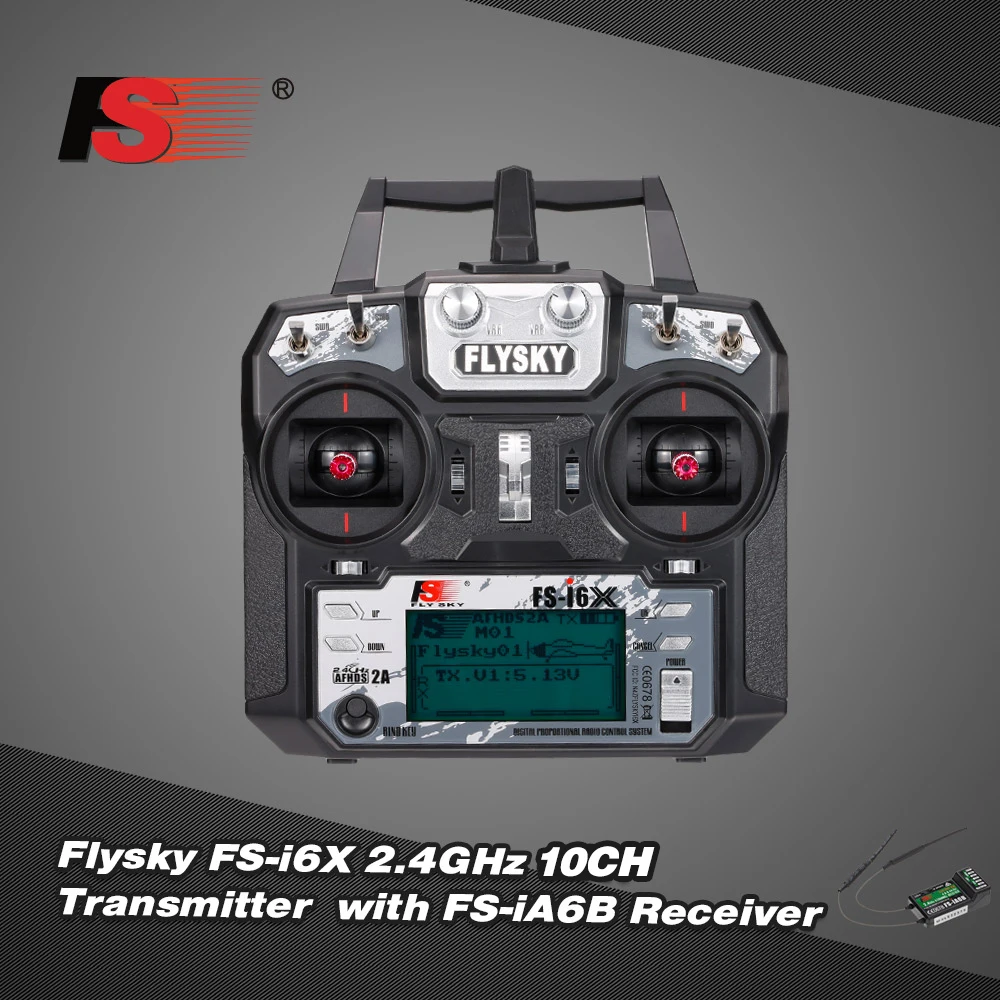 Récepteur FS-iA6B compatible avec émetteur Flysky FS-i6X pour contrôle RC 2.4GHz