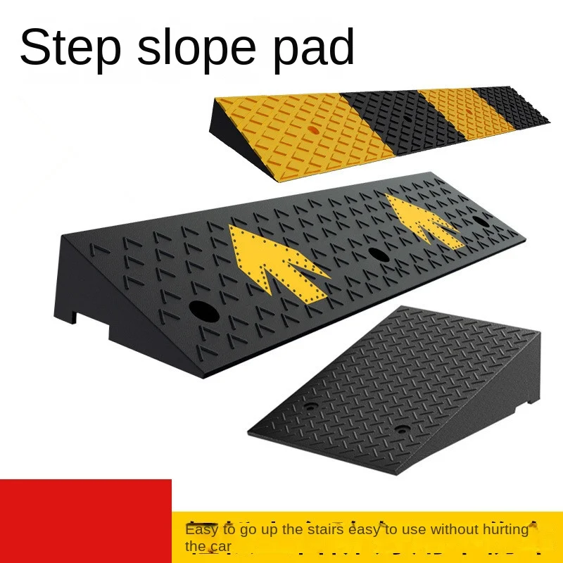Rubber Step Pad Slope Pad Household Rubber Plastic Threshold Triangular Electric Vehicle Horse Teeth Climbing Road Slope