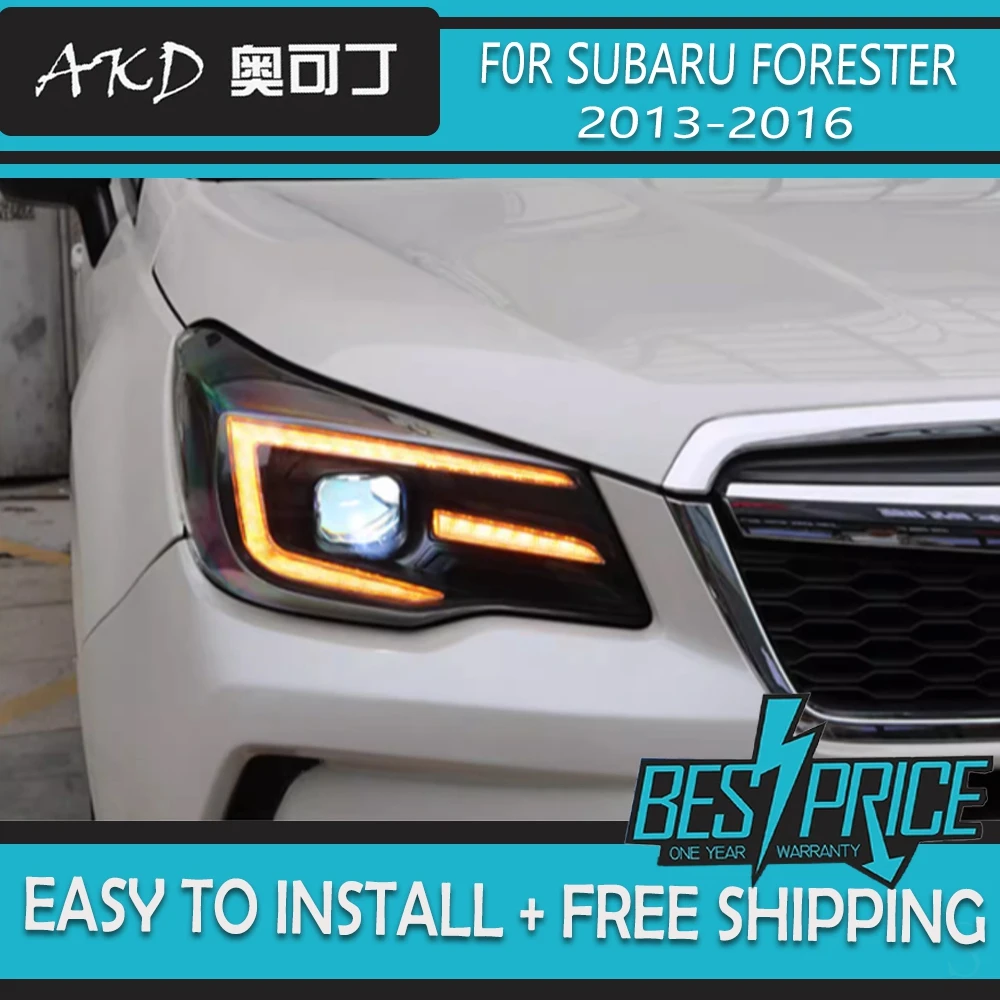 

AKD Cars Styling Headlight For Subaru Forester Headlights 2013-2016 New LED Headlight Angel Eye DRL Hid Bi Xenon Auto level