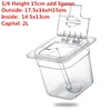 1/6 1/9 GN tray acrylic box with lid cover transparent fruit Desserts nut jam seasoning box milk tea shop storage jars and lids 3