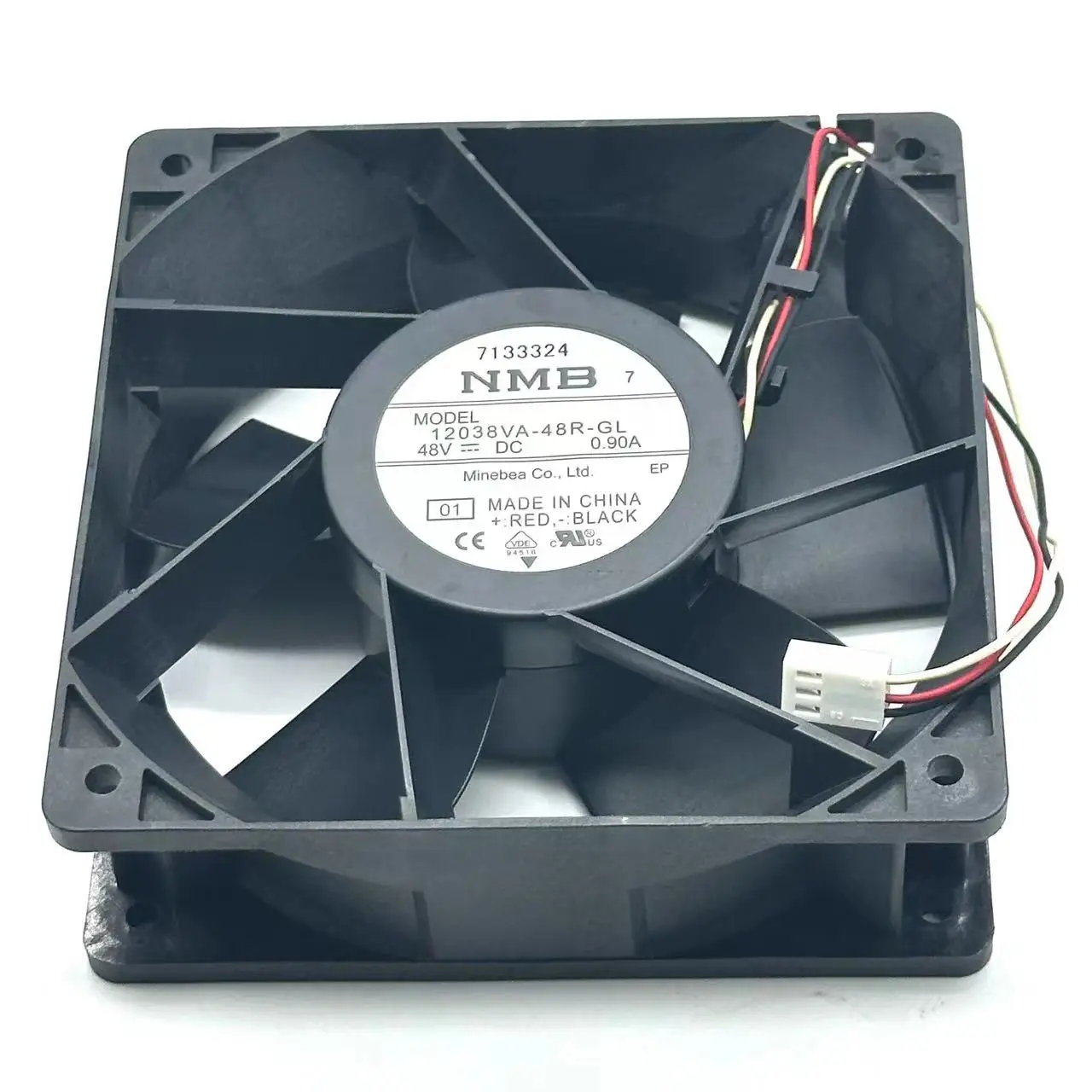 Ventilador de Refrigeração do Servidor de Fios da C.c. 48v 0.90a de Nmb 12038va48r-gl 120x120x38 mm