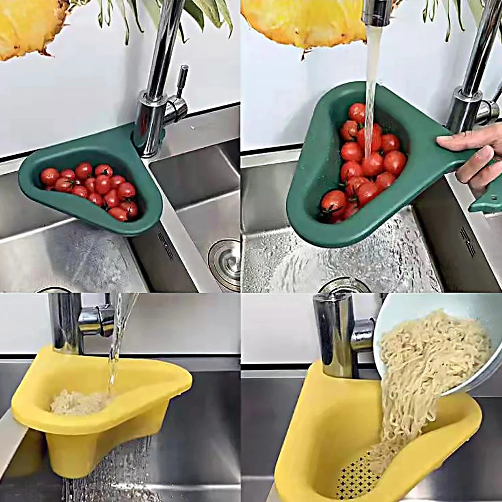 Granitan Passoire Évier Réglable 32-46 Cm - Panier Tamis Fruits Légumes Noir