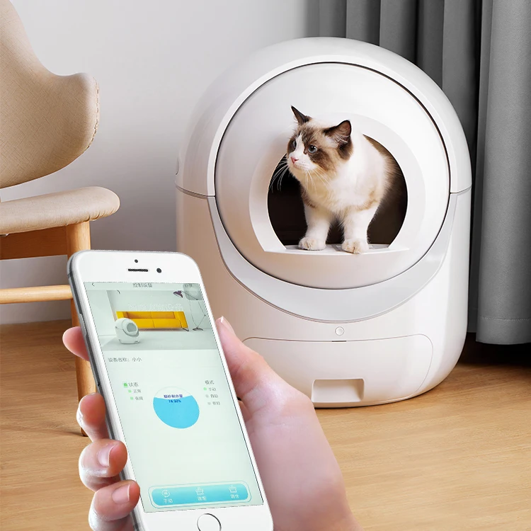 

Electric Hidden Closed Furniture Plastic Pet Fully Enclosed Large Self Cleaning Smart Automatic Cat Litter Box Toilet